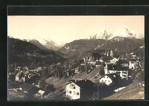 Foto-AK Berchtesgaden, Teilansicht