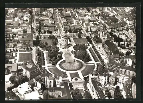 AK Mannheim, Fliegeraufnahme des Wasserturms