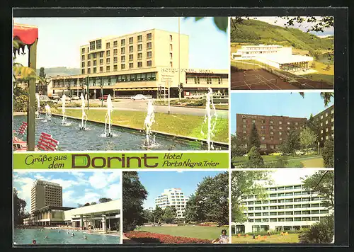 AK Trier, Dorint Hotel Porta Nigra, Porta Nigra Platz, Schwimmbad, Tennisplatz