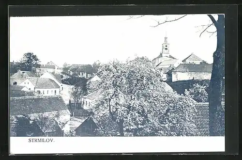 AK Strmilov, Blick über Dächer der Stadt