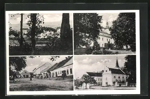 AK Nadejkow, Hauptplatz mit Kirche