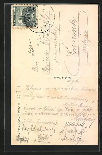 AK Kardasova Recice, Schule, Teich, Gebäude