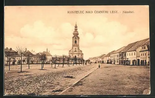 AK Kostelec nad Cernými Lesy, Kirche am Marktplatz