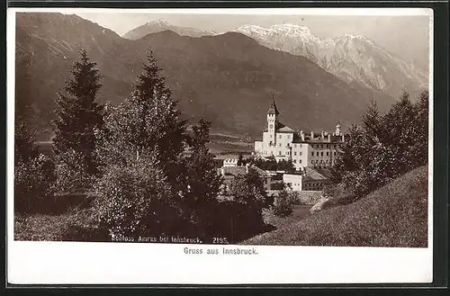 Foto-AK Fritz Gratl: Innsbruck, Blick zum Schloss Amras