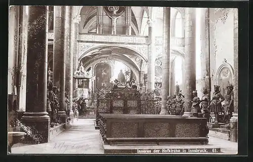 Foto-AK Fritz Gratl: Innsbruck, Inneres der Hofkirche