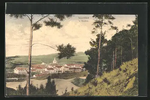 AK Jesenice, Totalansicht von einem Berg aus