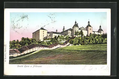 AK Pribram, Svata Hora - Blick zum Kloster
