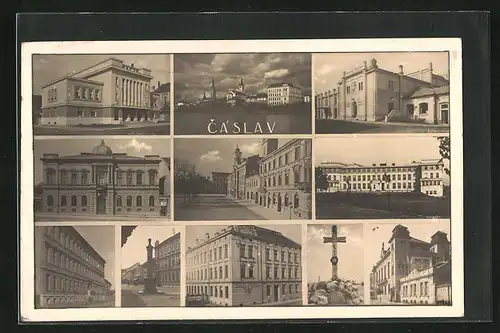 AK Tschaslau / Caslav, Verschiedene Stadtansichten und Gebäude