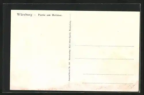 Künstler-AK Würzburg, Partie am Holztor