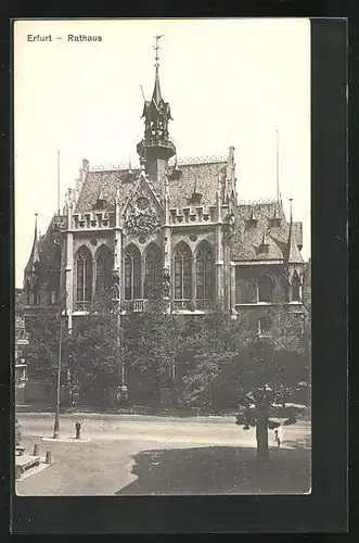 AK Erfurt, Blick zum Rathaus