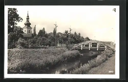 AK Krinec, Ortspartie mit Kirche