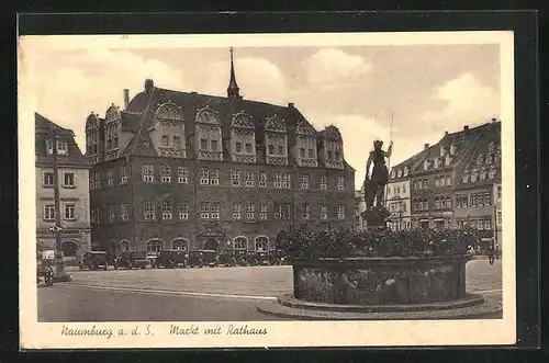 AK Naumburg a. d. S., Markt mit Rathaus