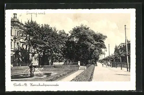AK Fürth i. B., Strasse Hornschuchpromenade