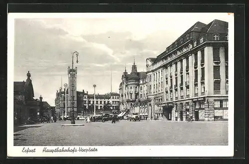 AK Erfurt, Hauptbahnhofs-Vorplatz