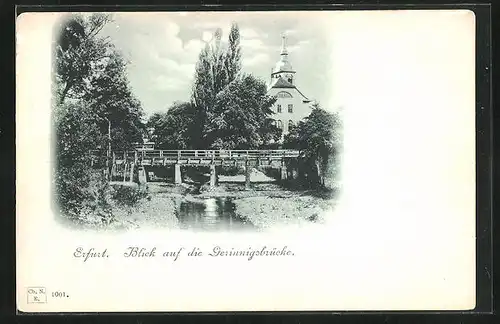 AK Erfurt, Blick auf die Gerinnigsbrücke