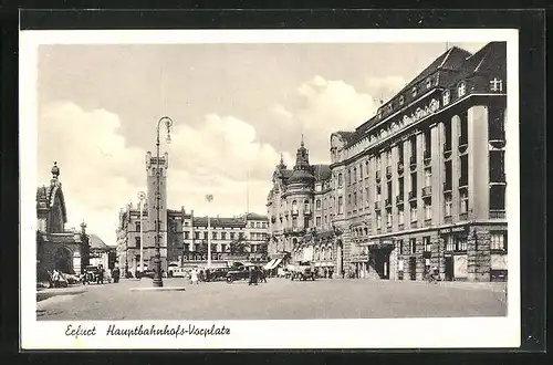 AK Erfurt, Hauptbahnhofs-Vorplatz