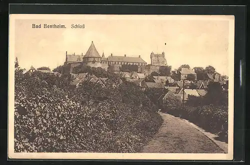 AK Bad Bentheim, Blick zum Schloss