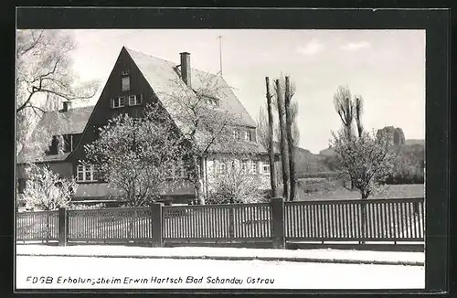 AK Bad Schandau-Ostrau, FDGB Erholungsheim Erwin Hartsch