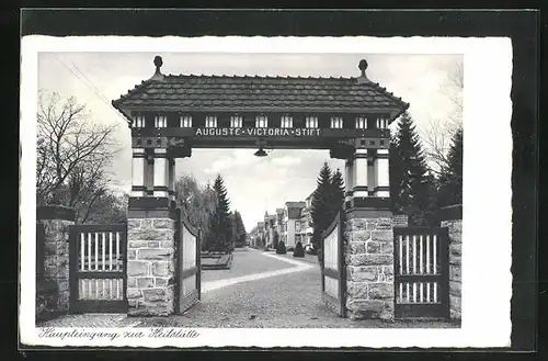 AK Bad Lippspringe, Auguste-Victoria-Stift, Haupteingang