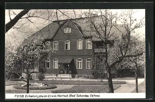 AK Bad Schandau-Ostrau, FDGB Erholungsheim Erwin Hartsch
