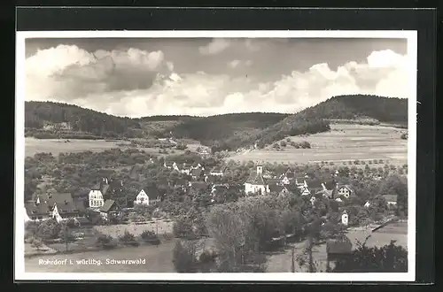 AK Rohrdorf / Schwarzwald, Ortsansicht aus der Vogelschau