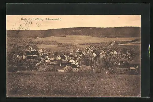 AK Rohrdorf / Schwarzwald, Ortsansicht aus der Vogelschau