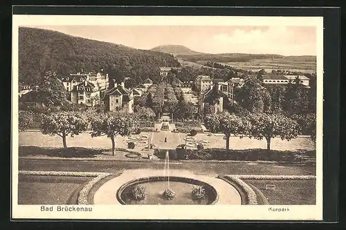 AK Bad Brückenau, Kurpark aus der Vogelschau