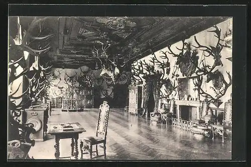 AK Erbach i. O., Schloss, Hirschgalerie