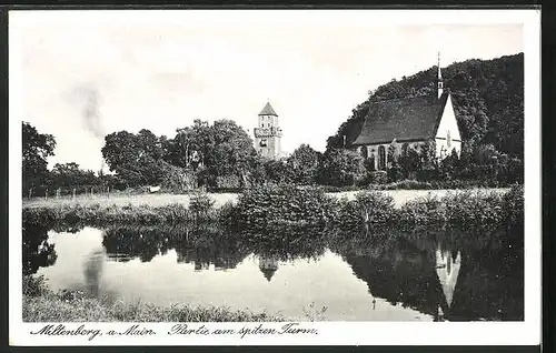 AK Miltenberg a. M., Partie am spitzen Turm