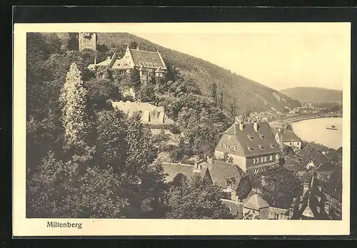 AK Miltenberg a. M., Ortspartie aus der Vogelschau