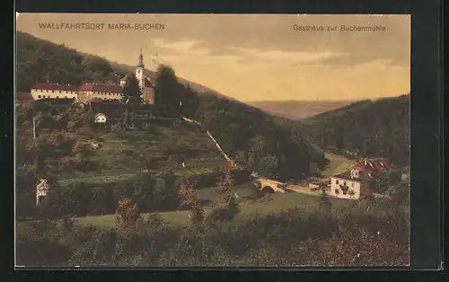AK Lohr am Main, Wallfahrtskirche Maria-Buchen, Gasthaus zur Buchenmühle