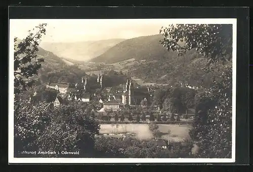AK Amorbach i. Odw., Ortsansicht aus der Vogelschau