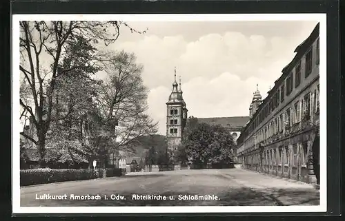 AK Amorbach i. Odw., Abteikirche und Schlossmühle