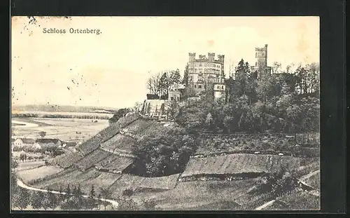 AK Ortenberg, Blick zum Schloss Ortenberg