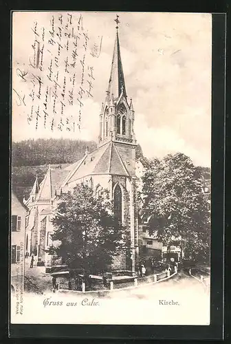 AK Calw, Blick zur Kirche