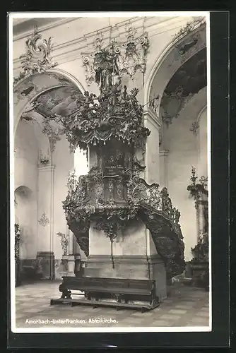 AK Amorbach (Unterfranken), Inneres der Abteikirche