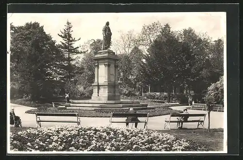 AK Troppau, Schillerdenkmal im Freiheitspark