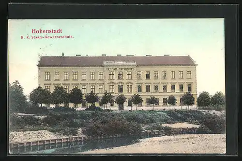 AK Hohenstadt, K. k. Staats-Gewerbeschule