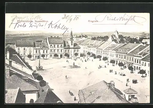 AK Hohenstadt, Ringplatz aus der Vogelschau