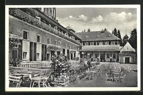 AK Gr. Ullersdorf, Kurhaus mit Terrasse