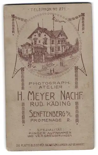 Fotografie H. Meyer nachf. Rud. Käding, Senftenberg, Ansicht Senftenberg N.L., Geschäftshaus Promenade 2