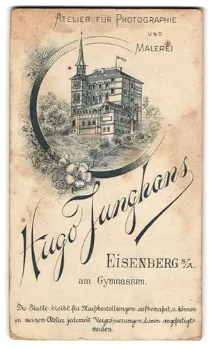 Fotografie Hugo Junghans, Eisenberg, Ansicht Eisenberg S.A., Villa mit Foto-Atelier am Gaymnasium