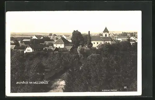 AK Bystrice, Ortsansicht aus der Vogelschau