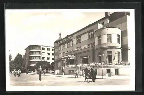 AK Bad Podiebrad / Podebrady, Strassenpartie