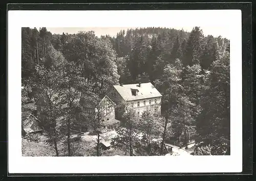 AK Hermsdorf in Thür., Gasthaus Ziegenmühle im Zeitzgrund