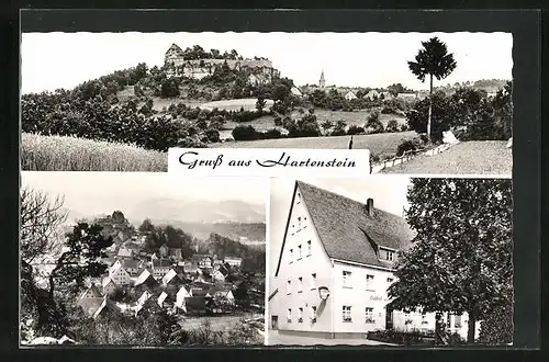 AK Hartenstein, Gasthaus Zum goldenen Lamm, Ortsansichten