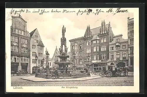 AK Lübeck, Strasse am Klingenberg
