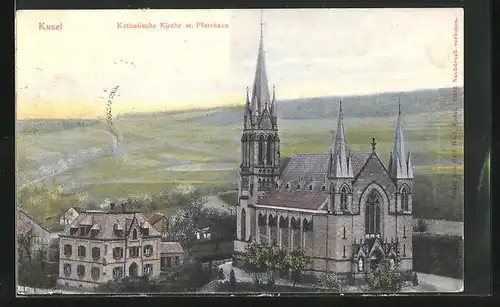 AK Kusel, Katholische Kirche mit Pfarrhaus