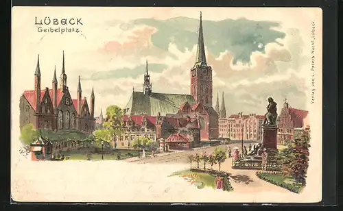 Lithographie Lübeck, Geibelplatz