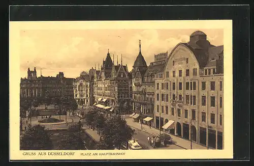 AK Düsseldorf, Platz am Hauptbahnhof